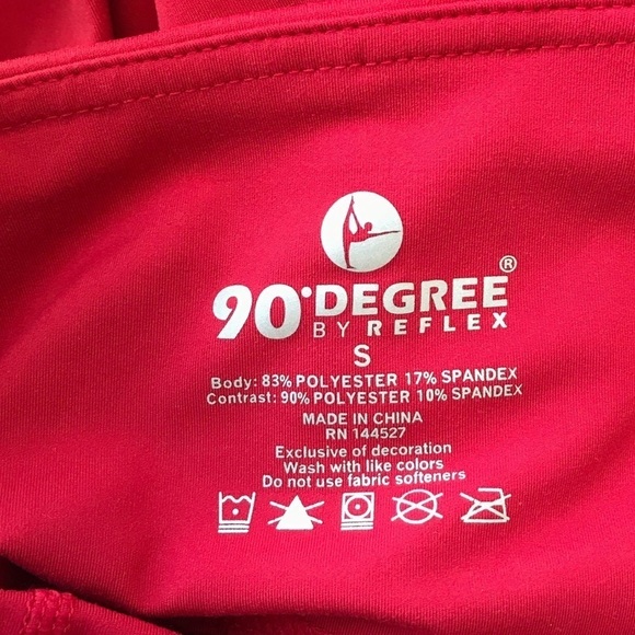 90 Degree By Reflex Red Athletic Leggings Small - Picture 8 of 8